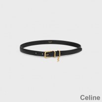 Celine Elegant Charm 1 Belt In Smooth Calfskin Black