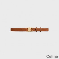 Celine Medium Triomphe Belt In Smooth Calfskin Brown