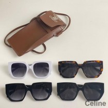 Celine CL40239F Butterfly Sunglasses In Acetate With Triomphe