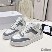Celine CT-07 Trainer Low Lace-Up Sneakers Unisex Calfskin White/Grey