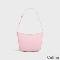 Celine Medium Croque Bag In Shiny Calfskin Pink