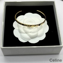 Celine Paris Open Chain Bracelet In Brass Gold