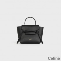 Celine Pico Belt Bag In Grained Calfskin Black