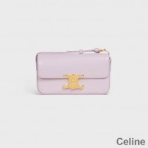 Celine Shoulder Bag In Shiny Calfskin Pink