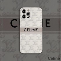 Celine Triomphe iPhone Case In Monogram Silicon With Signature Print White