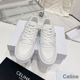 Celine CT-07 Trainer Low Lace-Up Sneakers Unisex Calfskin Beige/White