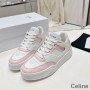 Celine CT-07 Trainer Low Lace-Up Sneakers Unisex Calfskin White/Pink
