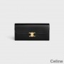 Celine Large Bi-Fold Wallet In Shiny Calfskin Black