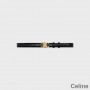 Celine Medium Triomphe Belt In Smooth Calfskin Black