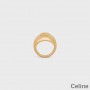 Celine Triomphe Large Ring In Brass With Gold Finish Gold