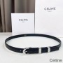 Celine Curea Western Mică Din piele de vițel netedă, neagră/argintiu