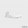 Celine Trainer, pantofi cu șireturi, unisex, piele de vițel și piele de vițel laminată, albă