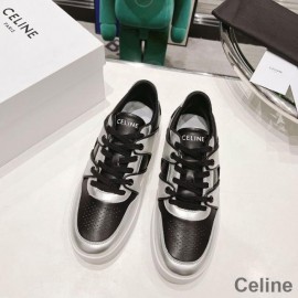 Celine Ct-04 Trainer nízké šněrovací tenisky Unisex teletina černá/stříbrná