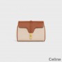 Celine Mini Soft 16 taška z textilu a teletiny bílá/hnědá