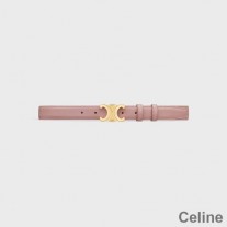 Ceinture Triomphe Moyenne Celine En Cuir De Veau Lisse Rose