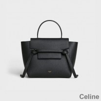 Sac Ceinture Celine Nano En Cuir De Veau Grainé Noir
