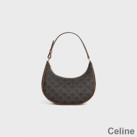 Sac Celine Ava En Toile Triomphe Noir/Marron