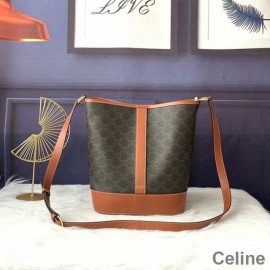 Sac Seau Celine Moyen En Toile Triomphe Noir