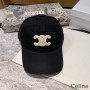 Casquette De Baseball Celine Triomphe En Coton Noir/Blanc