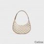 Celine Ava Tasche Aus Triomphe Leinwand Weiß/Gelb