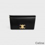 Celine Trapeze Schultertasche Aus Glänzendem Kalbsleder Schwarz