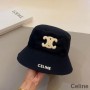 Celine Triomphe Anglerhut aus Baumwolle mit charakteristischem Marineblau