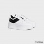 Celine Block Sneakers Dam Kalvskinn Med Wedge Yttersula Vit/Svart