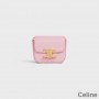 Celine Mini Crossbody-väska i glänsande kalvskinnsrosa