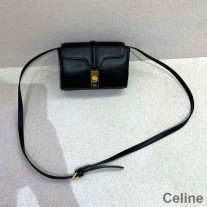 Borsa Celine Mini Soft 16 in pelle di vitello liscia nera