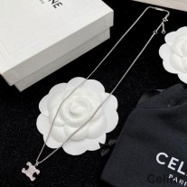 Collana con strass Celine Triomphe in ottone argento