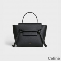 Marsupio Celine Nano in pelle di vitello granulata nera
