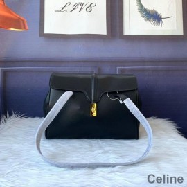 Borsa Celine Media Soft 16 In Pelle Di Vitello Liscia Nera