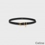 Cintura Celine Elegant Charm 1 in pelle di vitello liscia nera