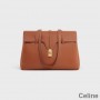 Borsa Celine Media Soft 16 In Pelle Di Vitello Liscia Marrone