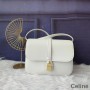 Borsa Tabou media Celine in pelle di vitello liscia bianca