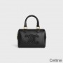 Bolsa pequena Celine Boston em couro de bezerro liso com Cuir Triomphe Preto