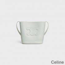 Celine Mini Bucket Taske I Glat Kalveskind Med Cuir Triomphe Grøn
