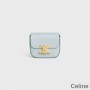 Celine Mini Crossbody taske i skinnende kalveskind himmelblå