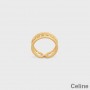 Celine Triomphe Multi Cuff Ring I Messing Med Guld Finish Guld