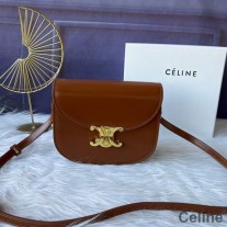 Mála Traschoirp Celine Besace I Craiceann Lonrach Calf Donn