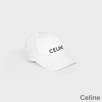 Caipín Baseball Bróidnéireachta Celine I Cadás Bán