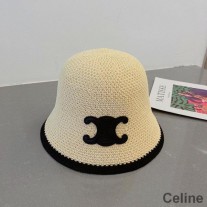 Hata Buicéad Celine Triomphe I Raphia Beige/Dubh