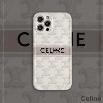 Cás iPhone Celine Triomphe I Sileacan Monogram Le Síniú Priontáil Bán