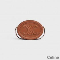 Mála Oval Beag Celine I Craiceann Laonna Go réidh Le Cuir Triomphe Donn
