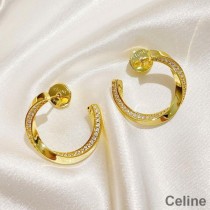 Celine Torsion Cluaise In Metal and Diamonds Óir