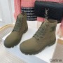 Celine Patapans Lása Suas Buataisí Mná Canbhás Le Triomphe Patch Khaki