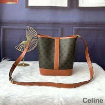 Celine mala platnena torba Triomphe crne boje
