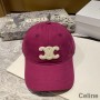 セリーヌ トリオンフ ベースボールキャップ コットン ローズ/ホワイト