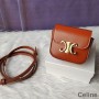 Mini crossbody kabelka Celine z lesklej hnedej teľacej kože