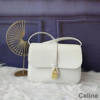 Bolso Tabou Celine mediano de piel de becerro lisa Blanco